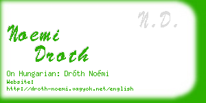 noemi droth business card